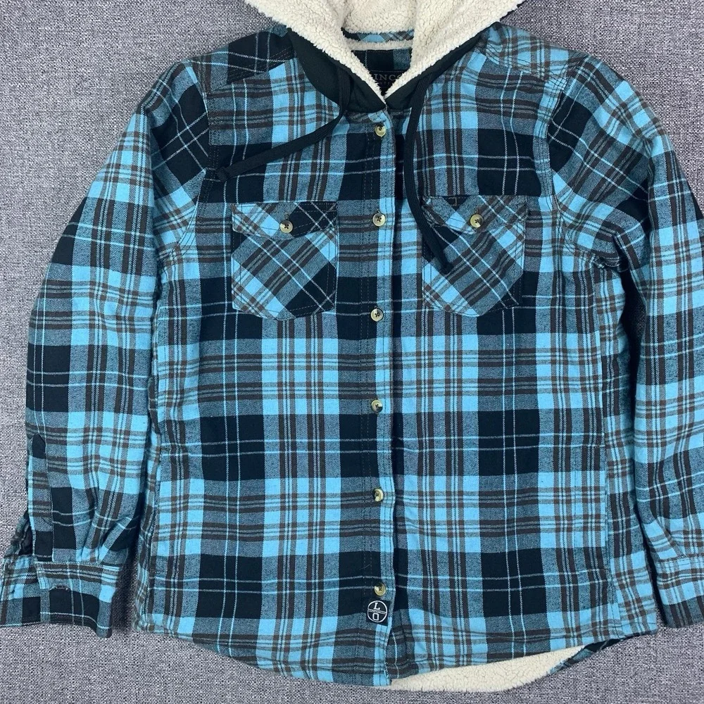 Lincoln Outfitters Hooded Fleece Lined Jacket Men's Size S Heavy Warm